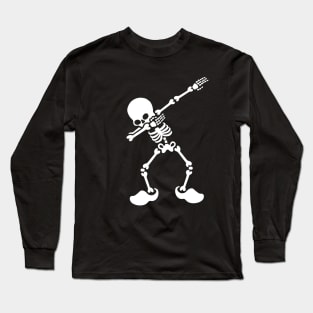 Dab dabbing skeleton Dutch clogs Holland the Netherlands Long Sleeve T-Shirt